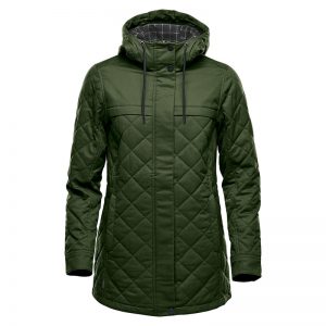 The Stormtech Women's Bushwick Quilted Jacket is a quilted polyfill jacket with a snap closure. Multiple pockets. Available in 3 colours.