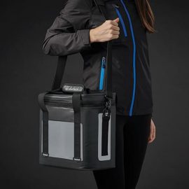 The Stormtech Salt Spring Cooler Bag is a 100% PVC cooler bag with a large leak-proof compartment. Carry handles and shoulder strap. Available in 3 colours.