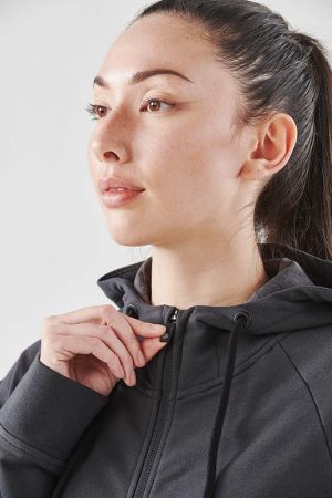 The Stormtech Women's Dockyard Performance F/Z Hoody is a cotton/poly blend zip hoody with pockets. Available in 2 colours. Sizes XS - 3XL.