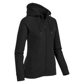 The Stormtech Women's Omega Zip Hoody is a cotton/poly blend hoody with kanga pocket. Hood with drawstring. 5 colours. Sizes XS - 3XL.