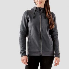 The Stormtech Women's Dolomite Fleece Hoody is a heavy duty, cotton/poly blend hoody. Multiple pockets. 3 colours. Sizes XS - 3XL.