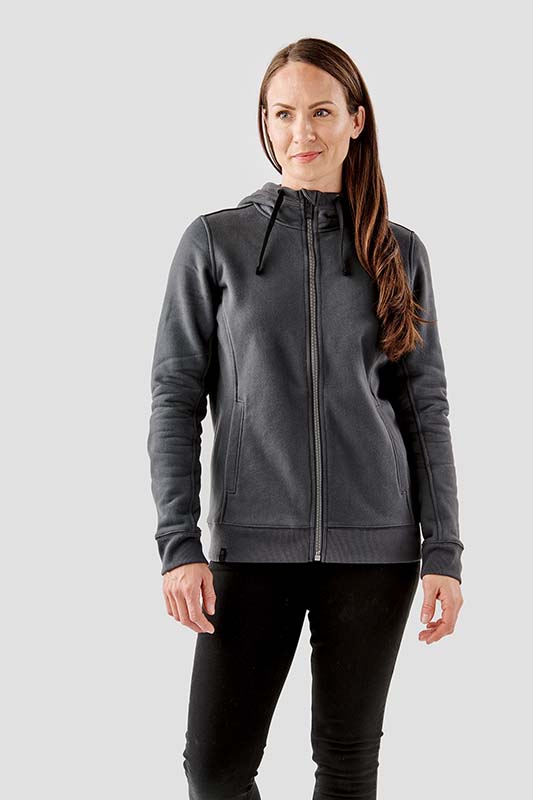 image_7 The Stormtech Women's Dolomite Fleece Hoody is a heavy duty, cotton/poly blend hoody. Multiple pockets. 3 colours. Sizes XS - 3XL.