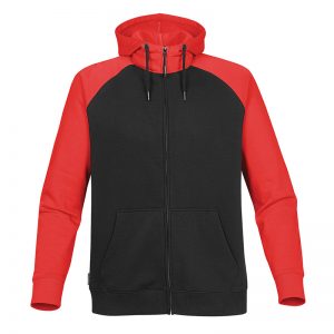 The Stormtech Men's Omega Zip Hoody is a cotton/poly blend hoody with kanga pocket. Hood with drawstring. 5 colours. Sizes S - 5XL.