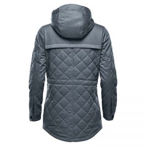 The Stormtech Women's Bushwick Quilted Jacket is a quilted polyfill jacket with a snap closure. Multiple pockets. Available in 3 colours.