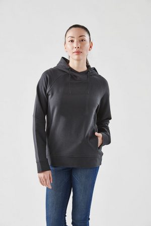 The Stormtech Women's Dockyard Performance Hoody is a cotton rich hoody with Polygiene Stays Fresh® Technology. 2 colours. Sizes XS - 2XL.