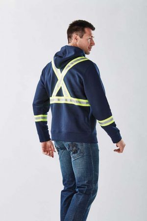 The Stormtech Men's Omega Reflective Zip Hoody is a cotton/poly blend zip hoodie with reflective taping. 2 colours. Sizes XS - 5XL.