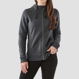 The Stormtech Women's Dolomite Fleece Hoody is a heavy duty, cotton/poly blend hoody. Multiple pockets. 3 colours. Sizes XS - 3XL.