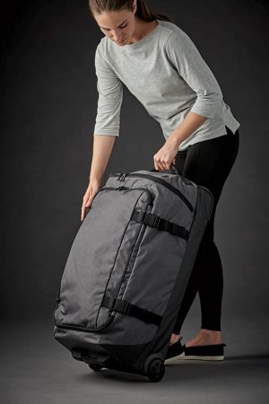 The Stormtech Equinox Rolling Duffel Bag is a polyester, hard-wearing, wheeled bag. Multiple compartments. Available in 2 colours.