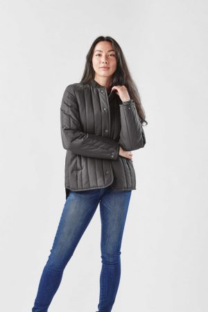 The Stormtech Women's Oakland Thermal Jacket is a 100% polyester, quilted polyfill jacket. Multiple pockets. Available in 2 colours.
