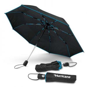 The TRENDS Hurricane City Umbrella has a generous 8 panel canopy.  5 colours.  Matching sleeve.  Auto open and close.  Full colour branding avail.