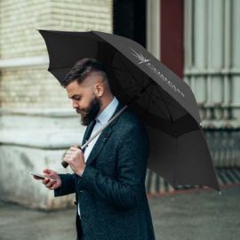 The TRENDS Hurricane Urban Umbrella is functional & fashion forward.  8 panel.  Aluminium shaft.  4 colours available with full colour branding.