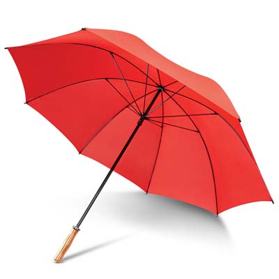 The TRENDS Pro Umbrella is a classic with large pongee canopy.  Electroplated steel shaft with wooden handle.  6 colours.