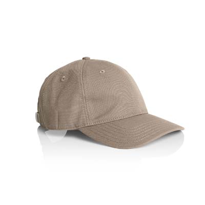 The AS Colour Access Canvas Cap is a low profile, 6 panel cap.  100% cotton canvas.  Curved Peak.  Adjustable fastener.  5 colours.  Ideal for embroidery.