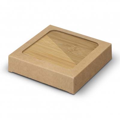 The TRENDS Bamboo Bottle Opener Coaster Set of 2 is 2 x natural bamboo coasters with bottle opener on underside.  Engraving or printing available.