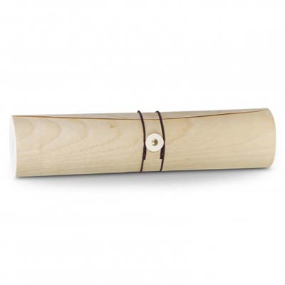 The TRENDS Tuscany Wine Tube is a unique wine presentation tube made from natural pine wood. Button and tie closure. Print available.