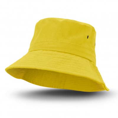 The TRENDS Explore Bucket Hat is a 100% cotton twill, adjustable toggle hat.  UPF50.  3 sizes.  8 colours.  Embroidery or colourflex transfers available.