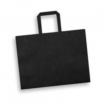 The TRENDS Large Flat Handle Paper Bag is made from 180gsm FSC certified materials.  Flat Handles.  Reinforced base.  3 colours available.