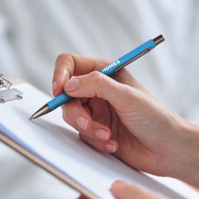 The TRENDS Entity Pen is a retractable ballpoint pen with recycled aluminium barrel.  Black ink.  6 colours.  Great branded metal pens.