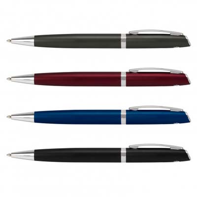 The TRENDS Scorpio Pen is a twist action ballpoint pen.  Recycled Aluminium barrel.  4 colours.  Great branded pens for your business.
