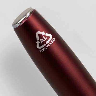 The TRENDS Scorpio Pen is a twist action ballpoint pen.  Recycled Aluminium barrel.  4 colours.  Great branded pens for your business.
