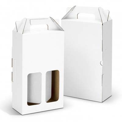 The TRENDS Wine Carry Pack Double is a wine presentation box that carries 2 bottles. Carry handle. Full colour digital print available.