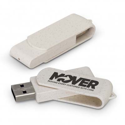 The TRENDS Choice 8GB Flash Drive is a stylish flash drive made from wheat straw fibre and polypropylene.  Branding available on the swivel.