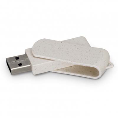 The TRENDS Choice 8GB Flash Drive is a stylish flash drive made from wheat straw fibre and polypropylene.  Branding available on the swivel.