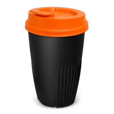 The IdealCup is the first reusable coffee cup to be designed and made in NZ.  470ml.  Black cup with choice of 10 lid colours.  Just add your logo.