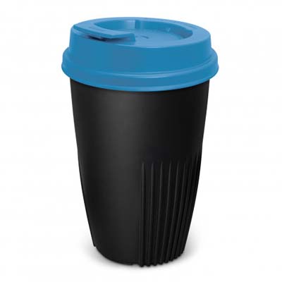 The IdealCup is the first reusable coffee cup to be designed and made in NZ.  470ml.  Black cup with choice of 10 lid colours.  Just add your logo.