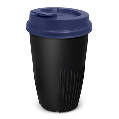 The IdealCup is the first reusable coffee cup to be designed and made in NZ.  470ml.  Black cup with choice of 10 lid colours.  Just add your logo.