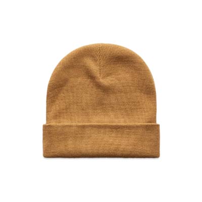 The AS Colour Cuff Beanie is a tight knit, mid-weight 100% acrylic. Longer body. 22 colours. Embroider your logo on the front to really make a statement.