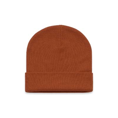 The AS Colour Cuff Beanie is a tight knit, mid-weight 100% acrylic. Longer body. 22 colours. Embroider your logo on the front to really make a statement.