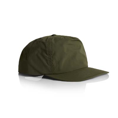 The AS Colour Surf Cap is a mid profile, snapback cap.  Lightweight.  100% Nylon.  49 colours.  Great for embroidery and retail brands.