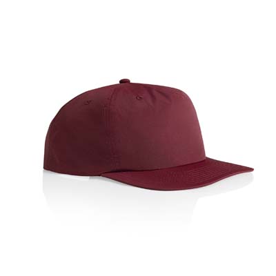 The AS Colour Surf Cap is a mid profile, snapback cap.  Lightweight.  100% Nylon.  49 colours.  Great for embroidery and retail brands.