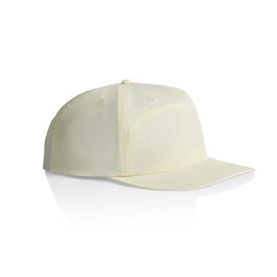 The AS Colour Surf Cap is a mid profile, snapback cap.  Lightweight.  100% Nylon.  49 colours.  Great for embroidery and retail brands.