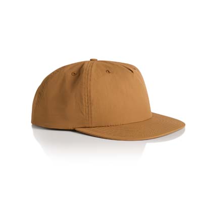 The AS Colour Surf Cap is a mid profile, snapback cap.  Lightweight.  100% Nylon.  49 colours.  Great for embroidery and retail brands.