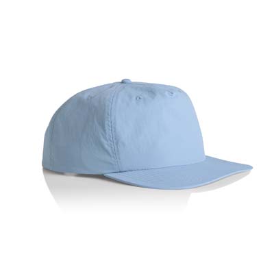 The AS Colour Surf Cap is a mid profile, snapback cap.  Lightweight.  100% Nylon.  49 colours.  Great for embroidery and retail brands.