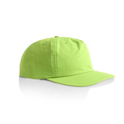 The AS Colour Surf Cap is a mid profile, snapback cap.  Lightweight.  100% Nylon.  49 colours.  Great for embroidery and retail brands.