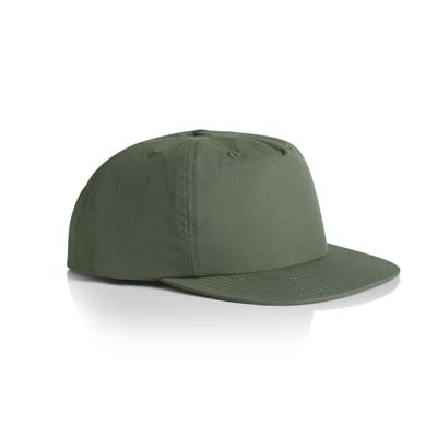The AS Colour Surf Cap is a mid profile, snapback cap.  Lightweight.  100% Nylon.  49 colours.  Great for embroidery and retail brands.