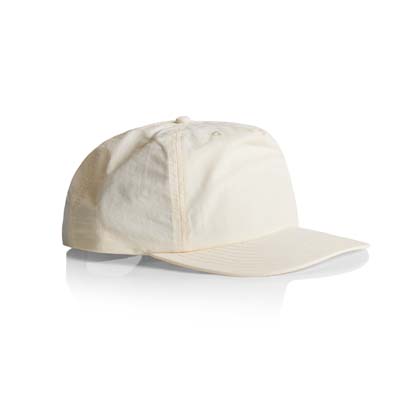 The AS Colour Surf Cap is a mid profile, snapback cap.  Lightweight.  100% Nylon.  49 colours.  Great for embroidery and retail brands.