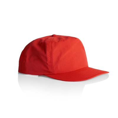 The AS Colour Surf Cap is a mid profile, snapback cap.  Lightweight.  100% Nylon.  49 colours.  Great for embroidery and retail brands.