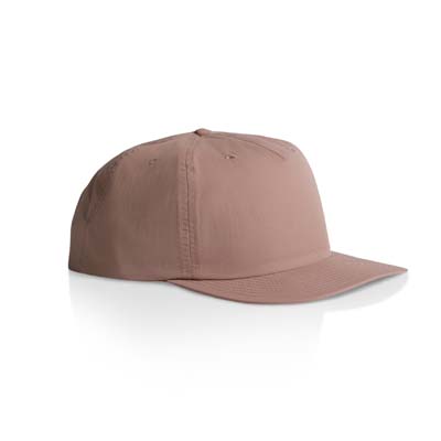 The AS Colour Surf Cap is a mid profile, snapback cap.  Lightweight.  100% Nylon.  49 colours.  Great for embroidery and retail brands.