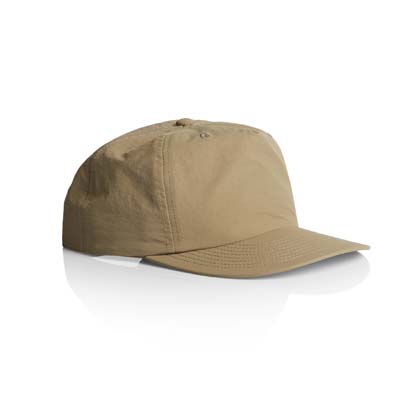The AS Colour Surf Cap is a mid profile, snapback cap.  Lightweight.  100% Nylon.  49 colours.  Great for embroidery and retail brands.