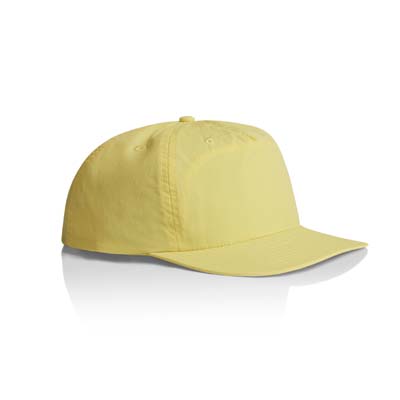 The AS Colour Surf Cap is a mid profile, snapback cap.  Lightweight.  100% Nylon.  49 colours.  Great for embroidery and retail brands.