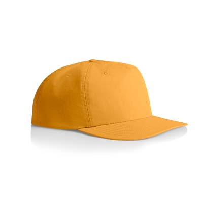 The AS Colour Surf Cap is a mid profile, snapback cap.  Lightweight.  100% Nylon.  49 colours.  Great for embroidery and retail brands.
