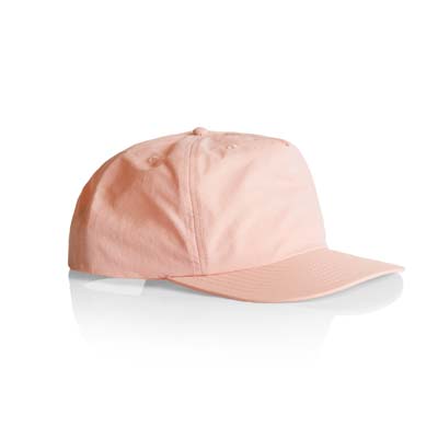 The AS Colour Surf Cap is a mid profile, snapback cap.  Lightweight.  100% Nylon.  49 colours.  Great for embroidery and retail brands.