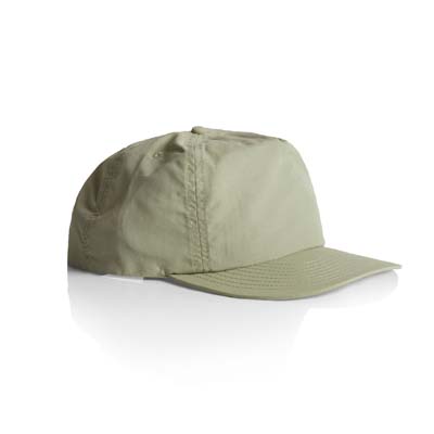 The AS Colour Surf Cap is a mid profile, snapback cap.  Lightweight.  100% Nylon.  49 colours.  Great for embroidery and retail brands.