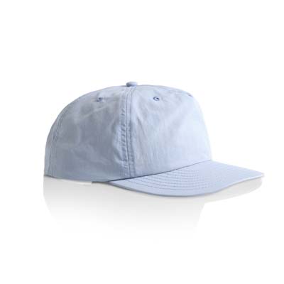 The AS Colour Surf Cap is a mid profile, snapback cap.  Lightweight.  100% Nylon.  49 colours.  Great for embroidery and retail brands.