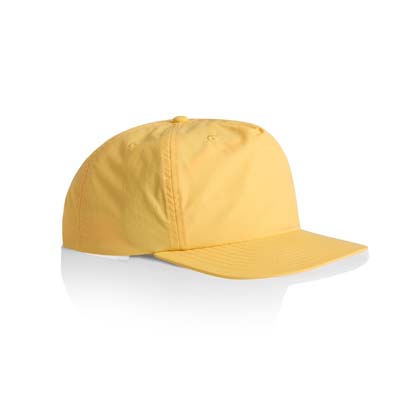 The AS Colour Surf Cap is a mid profile, snapback cap.  Lightweight.  100% Nylon.  49 colours.  Great for embroidery and retail brands.