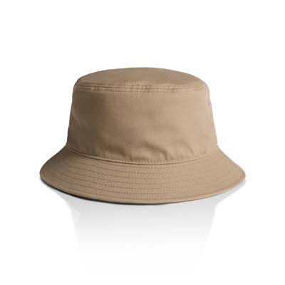 The AS Colour Bucket Hat is a light-mid weight 100% cotton bucket hat. 14 colours. Great option for branded summer apparel.